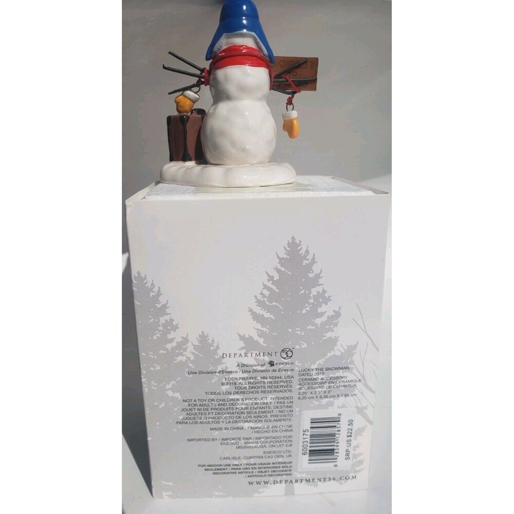 Department 56 Lucky The Snowman, Dated 2019 6003175-FLORIDA SNOWMAN - Picture 6 of 10